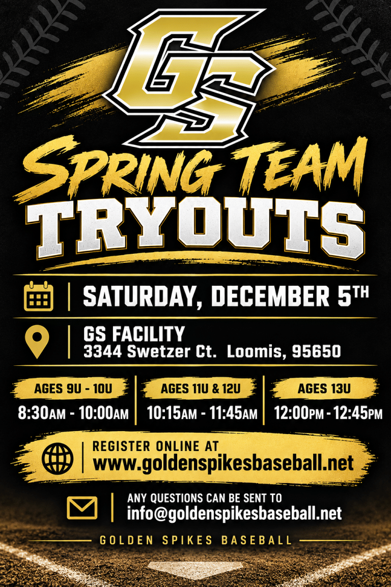 Golden Spikes Spring Team Tryouts